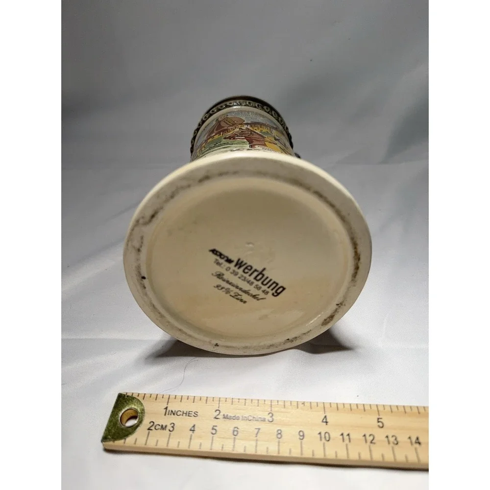 German Beer Stein Zerbst 2007 Zerbster‎ Personlichkeiten Pewter Lid Souvenir